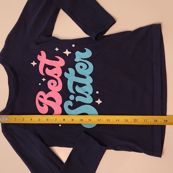Carter's Best Sister Long Sleeve Shirt Top Size 8 - Picture 5 of 6